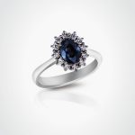 Blue Sapphire & Diamond Ring - Sunflower Chic Collection