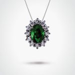 Emerald & Diamond Necklace - Sunflower Chic Collection