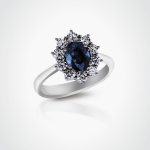 Blue Sapphire & Diamond Ring - Sunflower Grand Collection