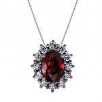 Ruby & Diamond Necklace - Sunflower Chic Collection